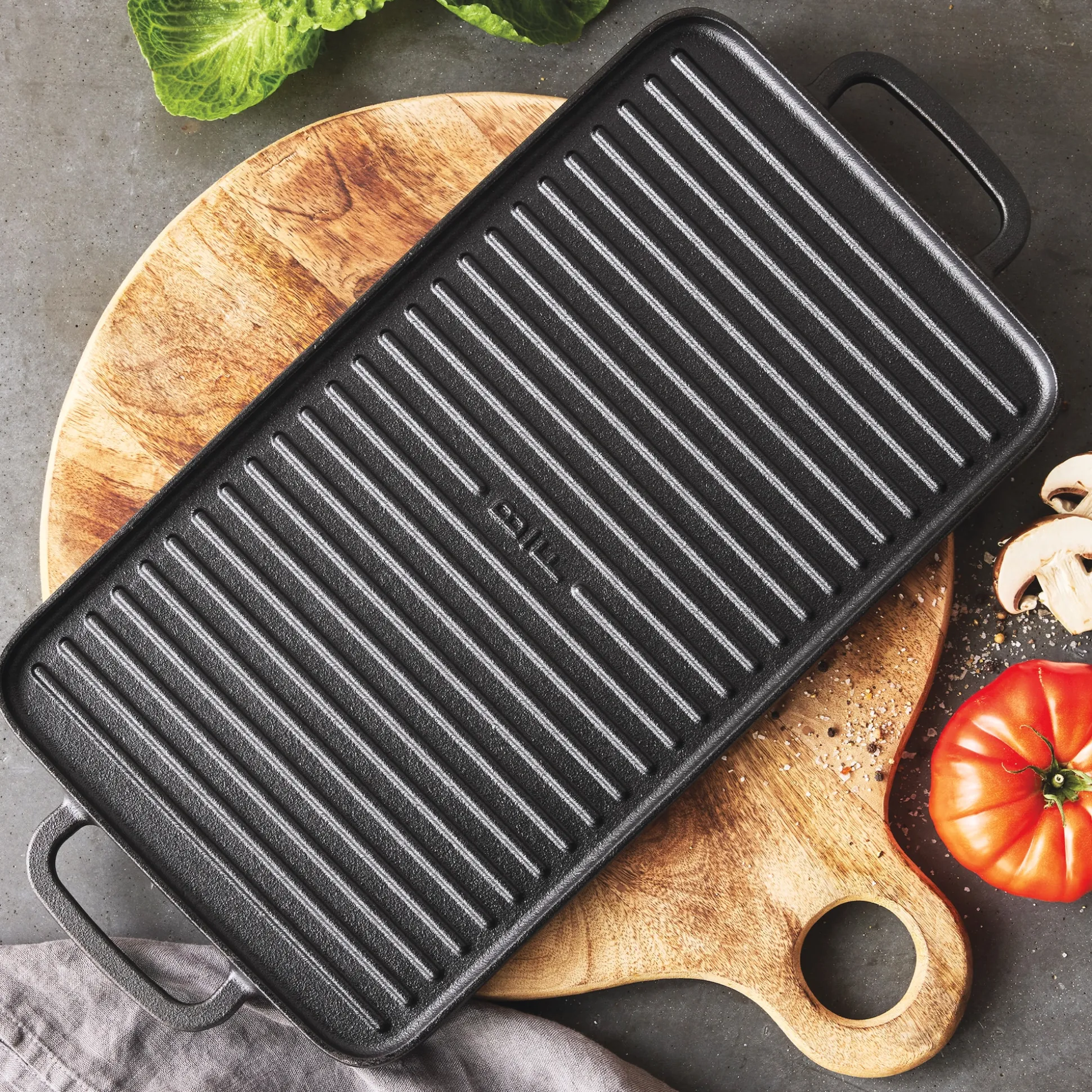 Bobby Flay by GreenPan Reversible Cast Iron Grill/Griddle Pan