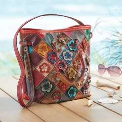 Boho Flower Bucket Bag