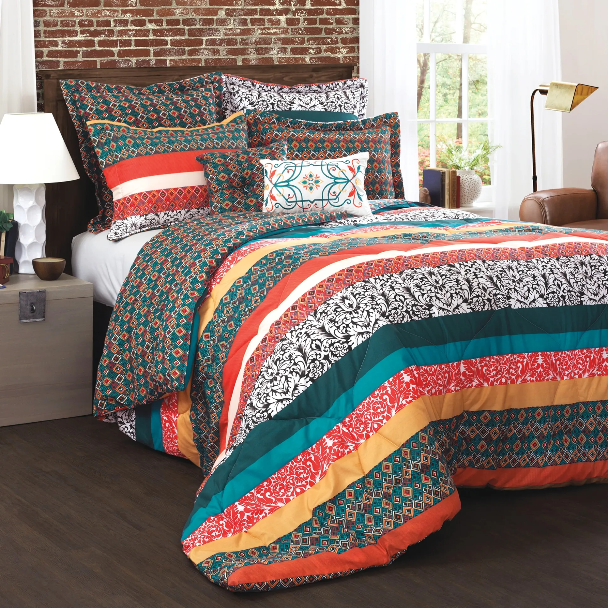 Boho Stripe 7-Piece Comforter Set