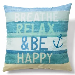 Breathe Relax and Be Happy Accent Pillow