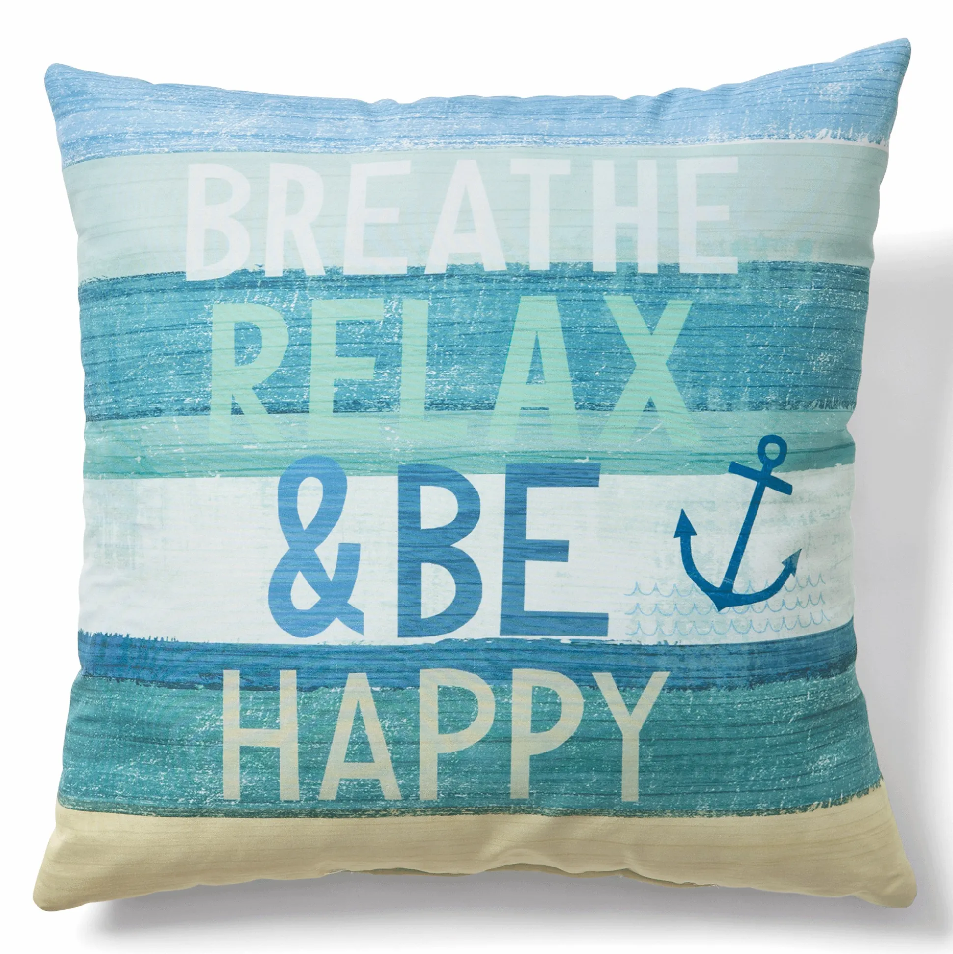 Breathe Relax and Be Happy Accent Pillow
