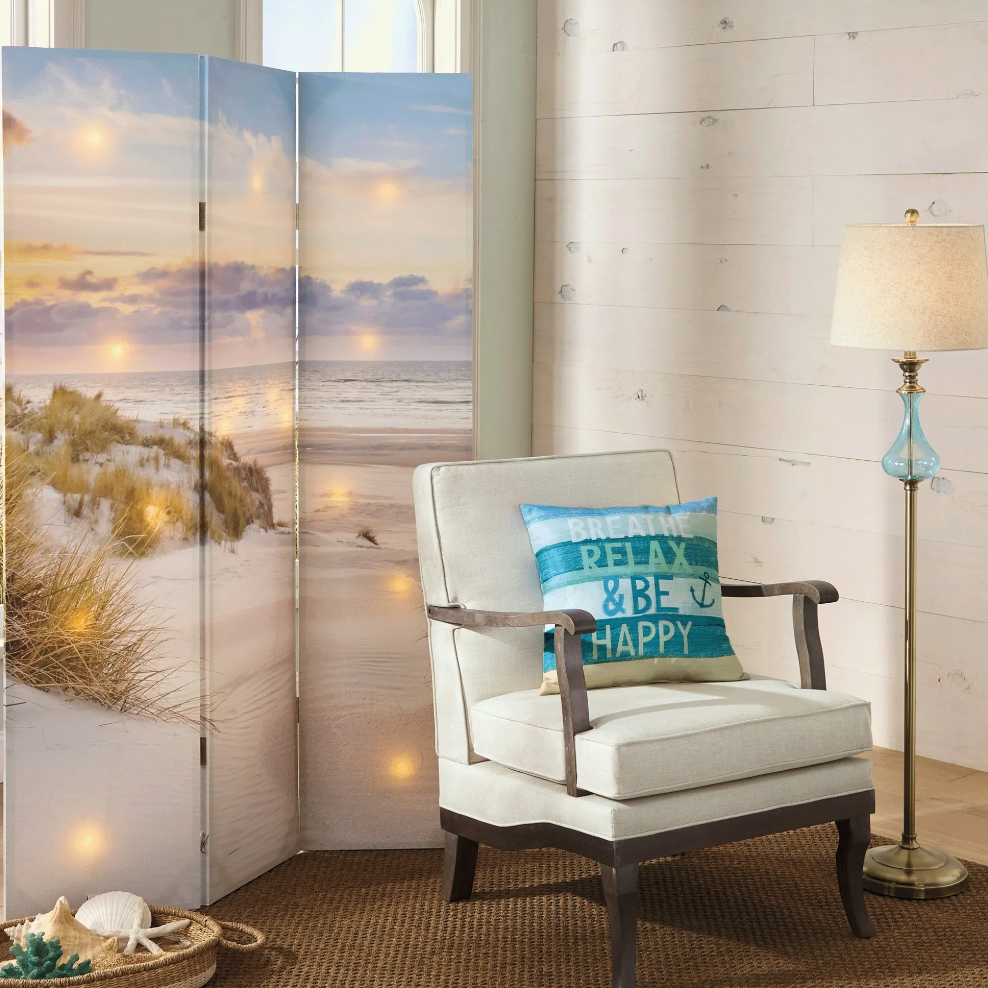 Breathe Relax and Be Happy Accent Pillow