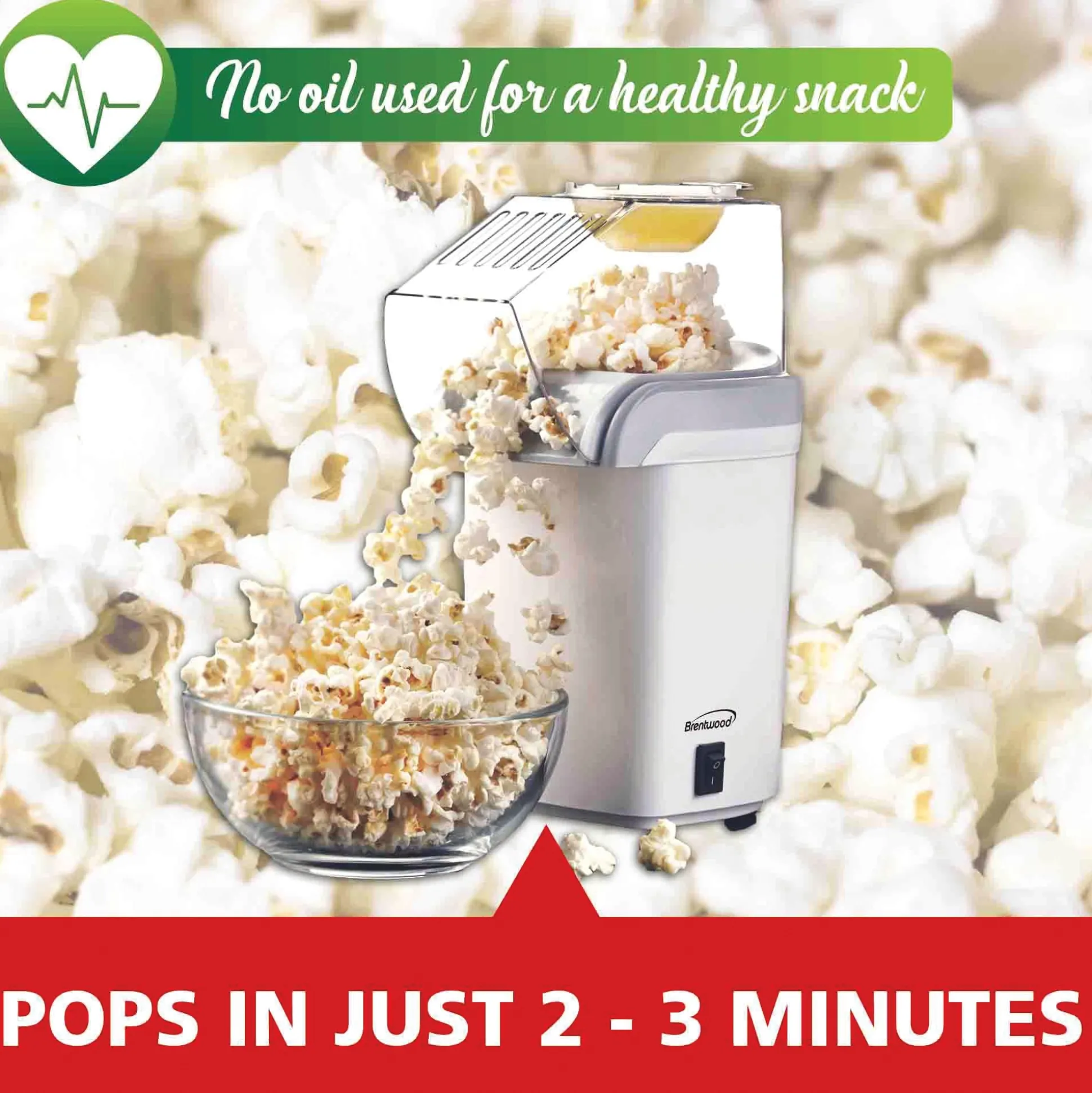 Brentwood 8-Cup Hot Air Popcorn Maker