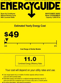 6,000 BTU Window Air Conditioner by Montgomery Ward