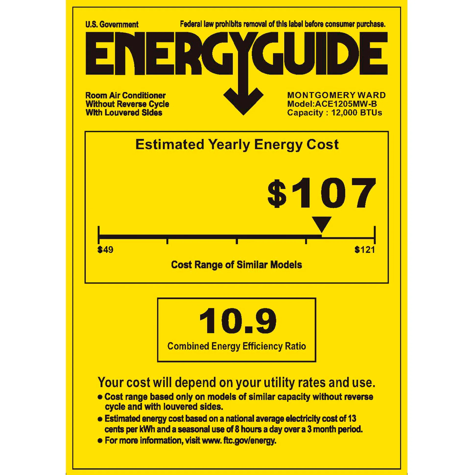 12,000 BTU Window Air Conditioner by Montgomery Ward