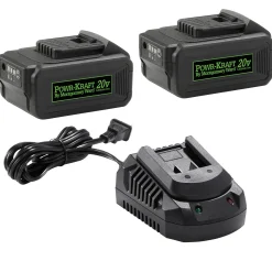 Bundle and Save Pack: Powr-Kraft 2-Pack 20V 4.0Ah Lithium-Ion Batteries & Charger by Montgomery Ward