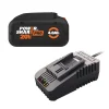 Bundle and Save Pack: Worx 20V 4.0Ah Battery and 18V/20V Quick Battery Charger Bundle