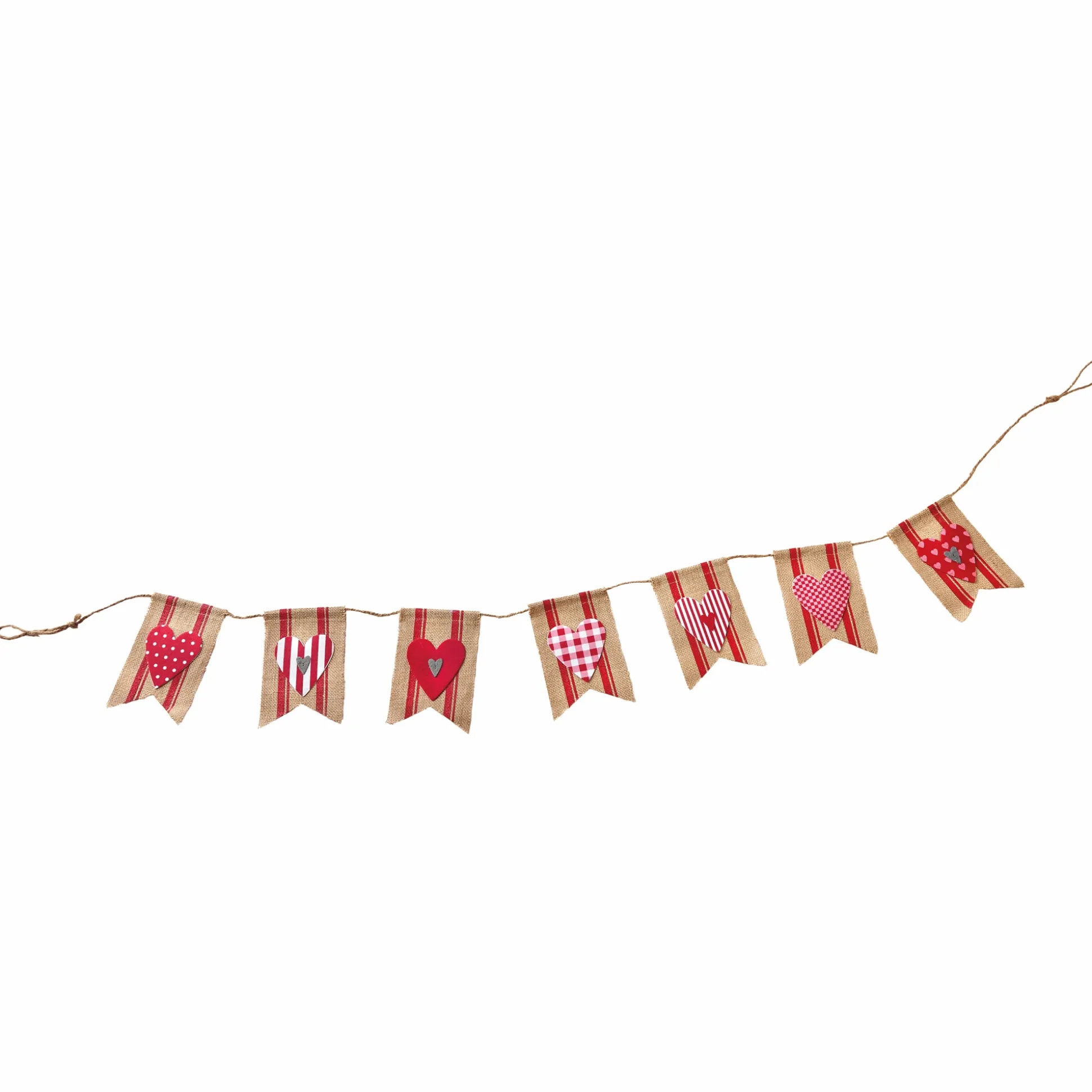 Burlap Heart Garland