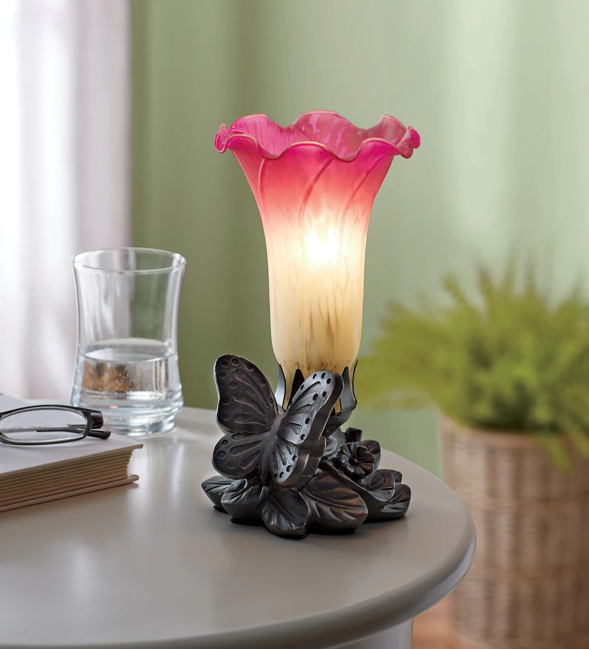Butterfly and Flower Lamp