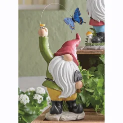 Butterfly Catching Solar Gnomes