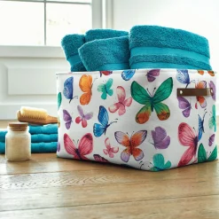 Butterfly Pattern Tote Basket