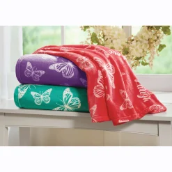 Butterfly Sentiments Microplush Blanket