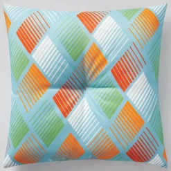 Button-Tufted Outdoor Pillow
