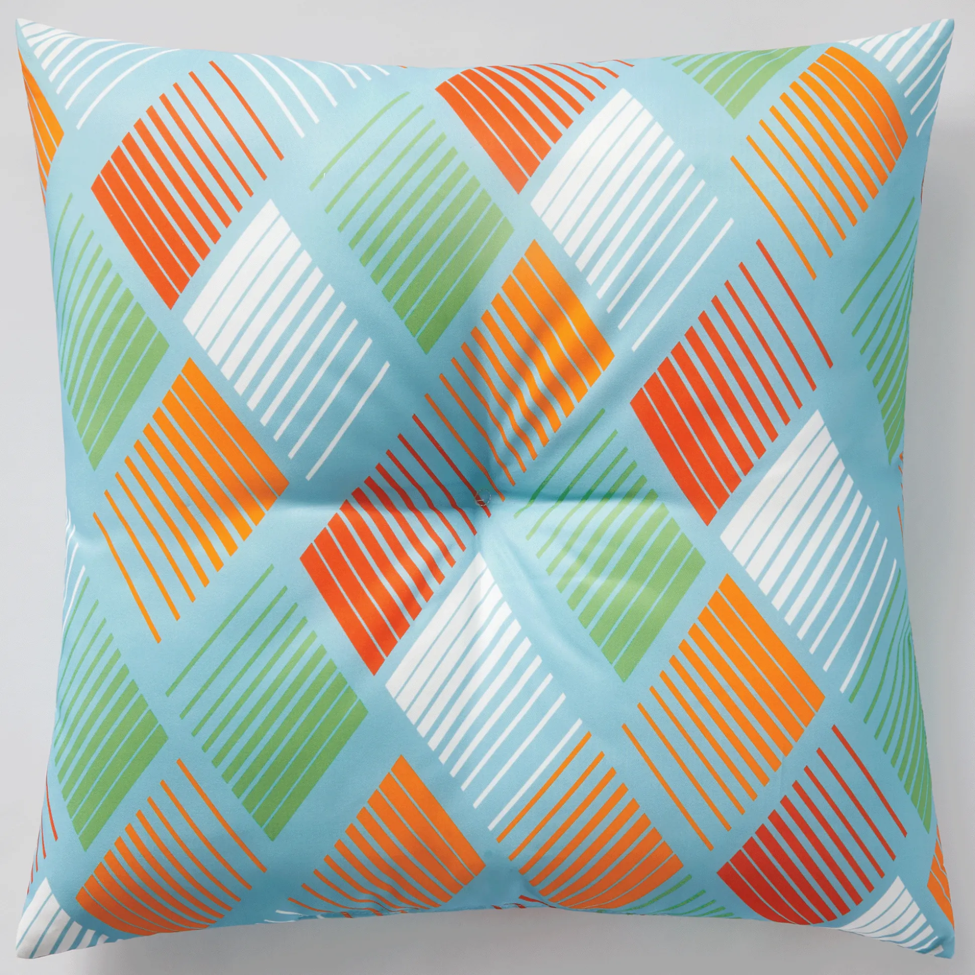 Button-Tufted Outdoor Pillow