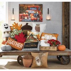 Cable Knit Pumpkin Figural Pillow