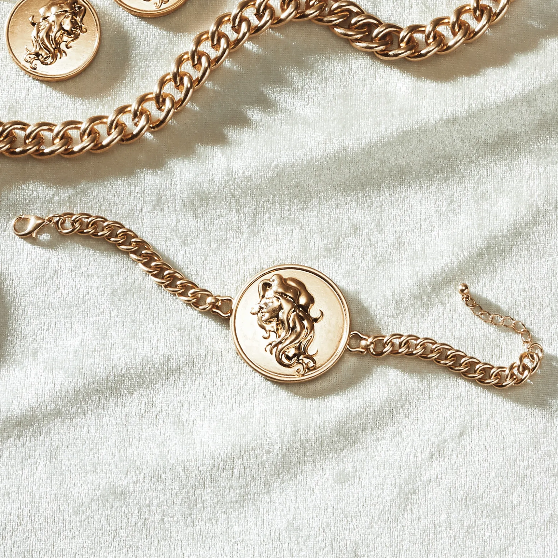 Cameo Metal Necklace, Bracelet and Earrings - Buy All and Save