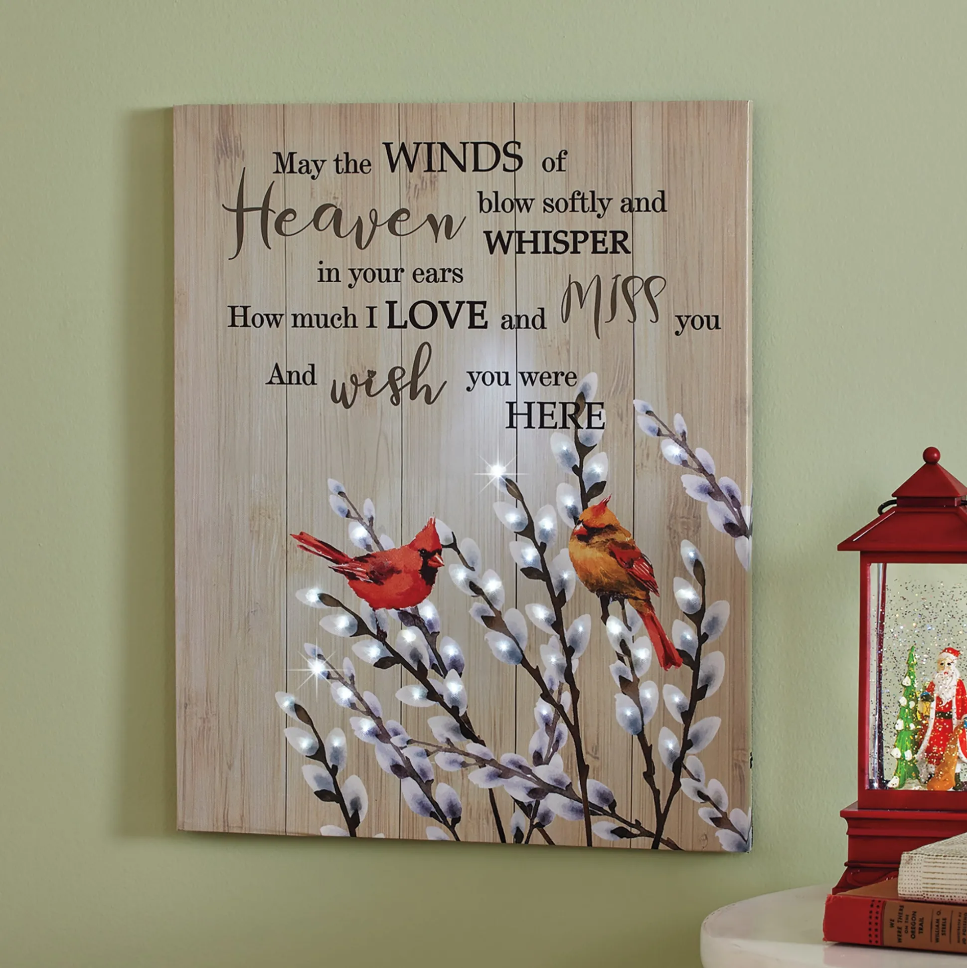 Cardinal Blossoms Lighted Wall Art