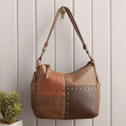 Carmel Stud Panel Handbag