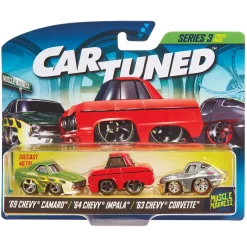 Car Tuned Series 3 Muscle Madness 3-Pack Chevrolet Cars