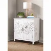 Carved Floral-Swirl Cabinet