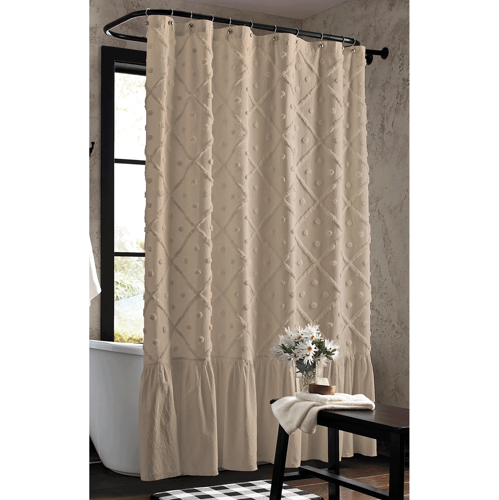 Cate Chenille Shower Curtain