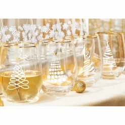 Celebrations by Mikasa Set of 4 Stemless Wine Glasses