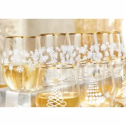 Celebrations by Mikasa Set of 4 Stemless Wine Glasses
