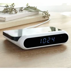 Chargeworx 2-in-1 Wireless Charging Alarm Clock