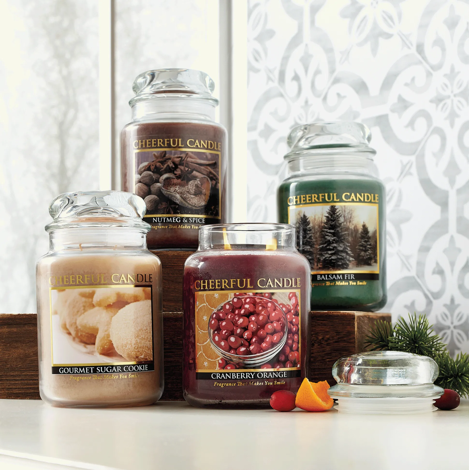 Cheerful Large Jar Candle, 24 Ounces