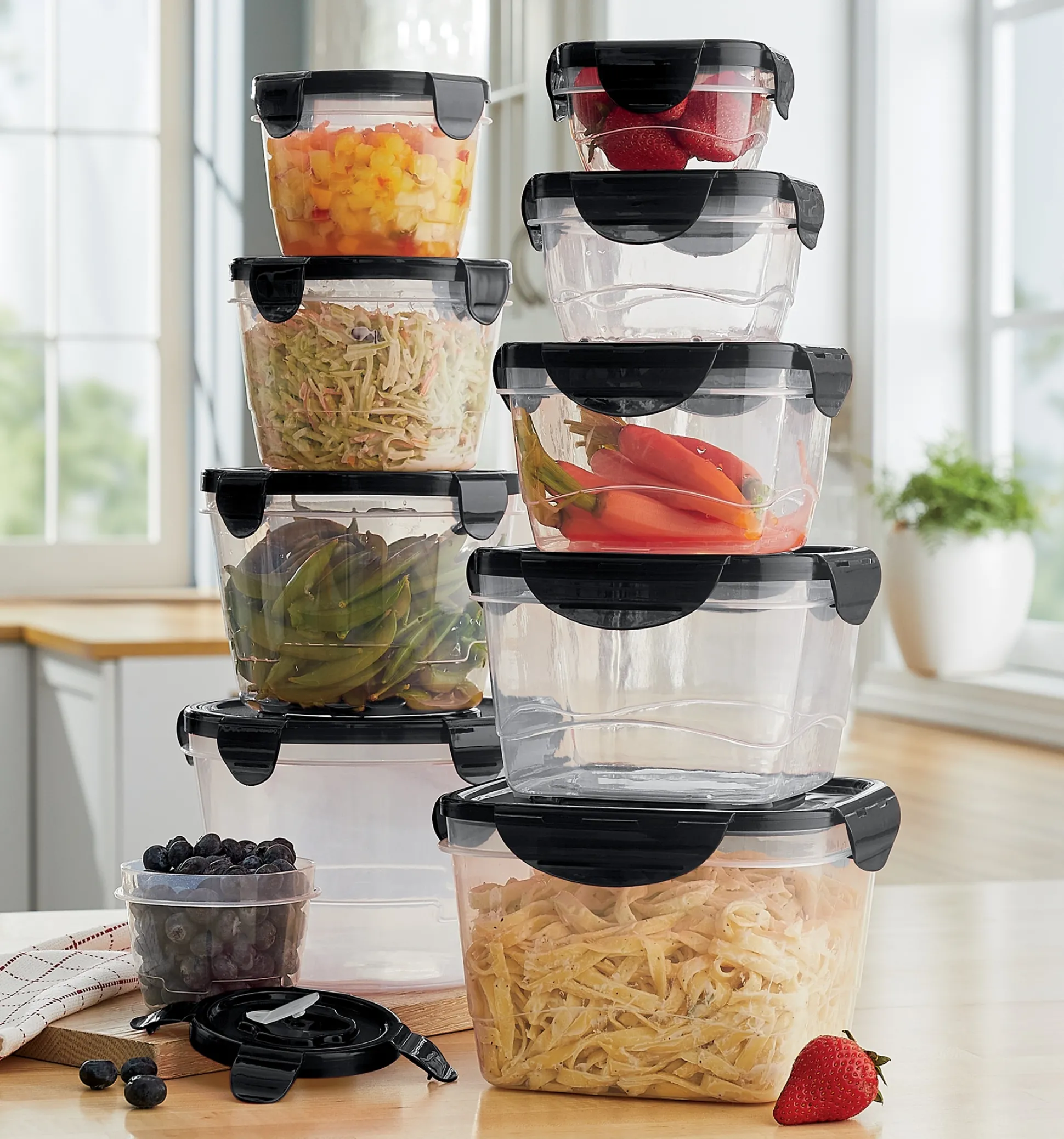 Chef Tested 20-Piece BPA-Free Food Storage Set with Snap-Lock Lids