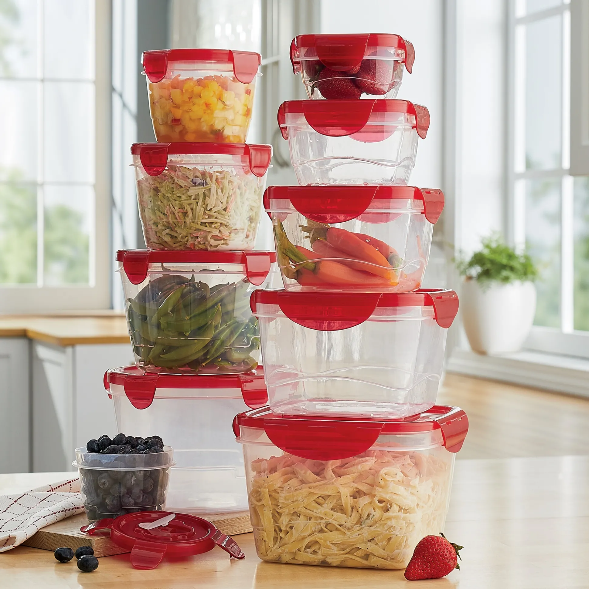 Chef Tested 20-Piece BPA-Free Food Storage Set with Snap-Lock Lids
