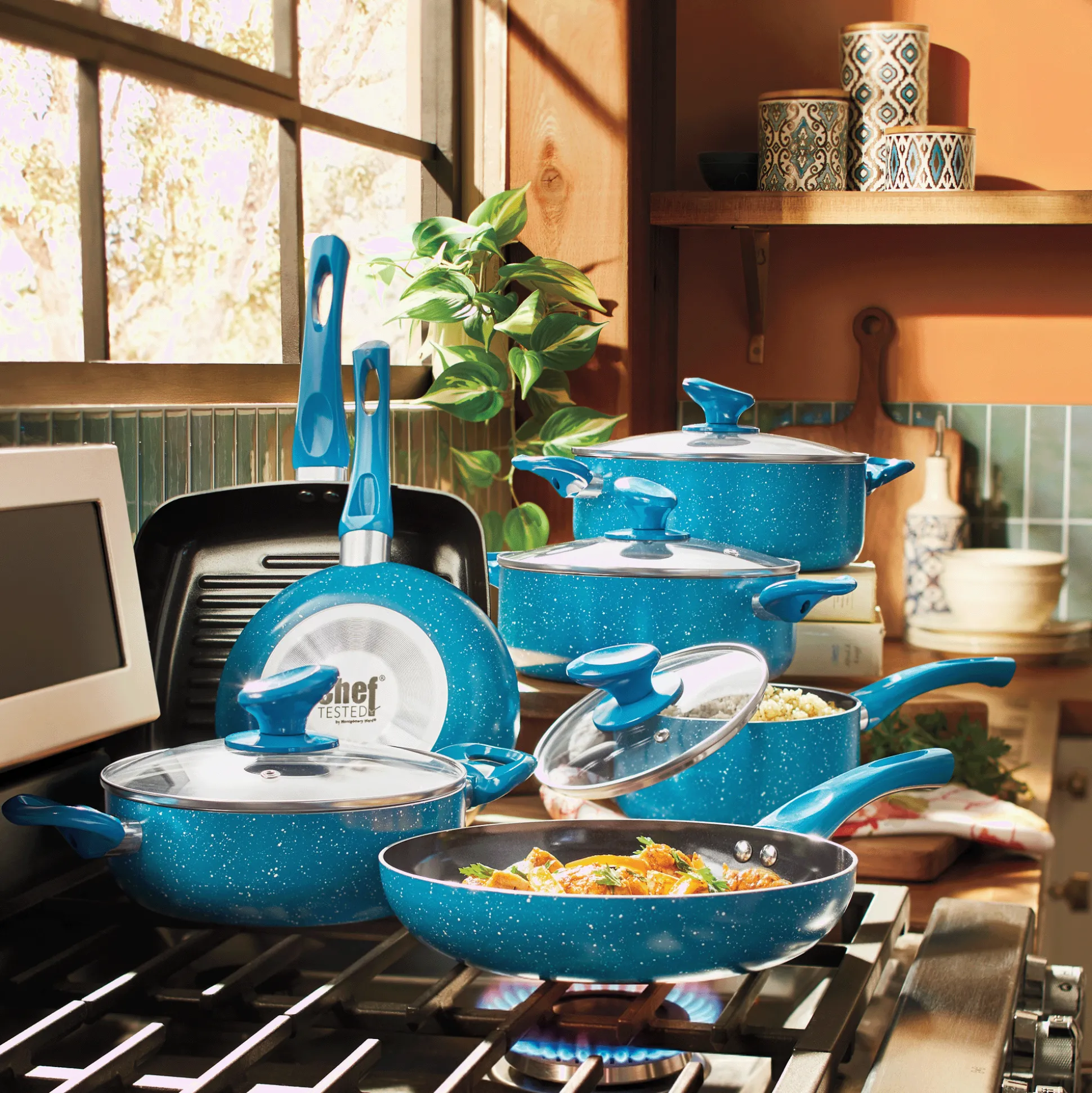 Chef Tested 11-Piece Granite Ceramic Nonstick Cookware Set