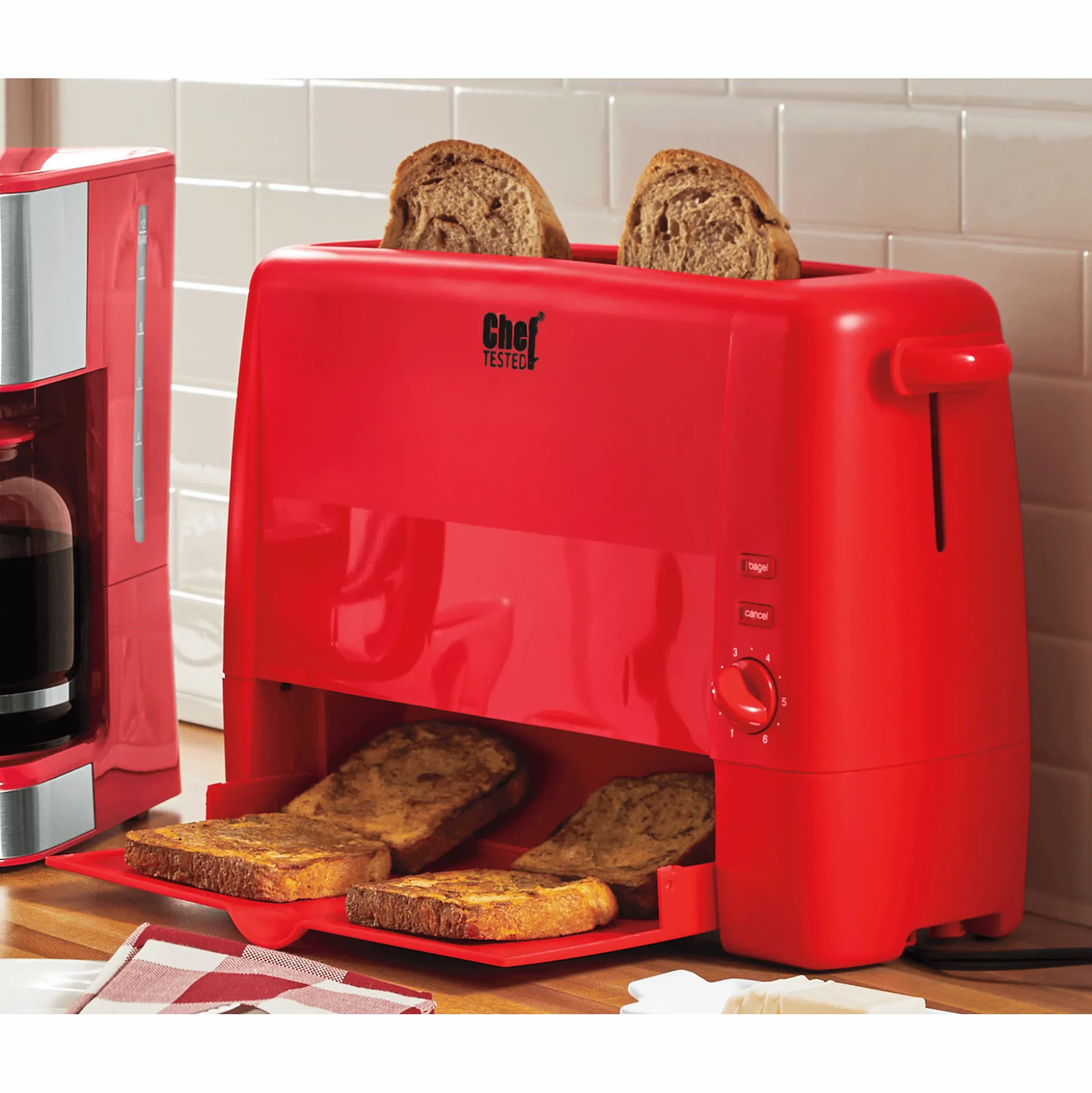 Chef Tested Quick Serve Slide-Out Toaster