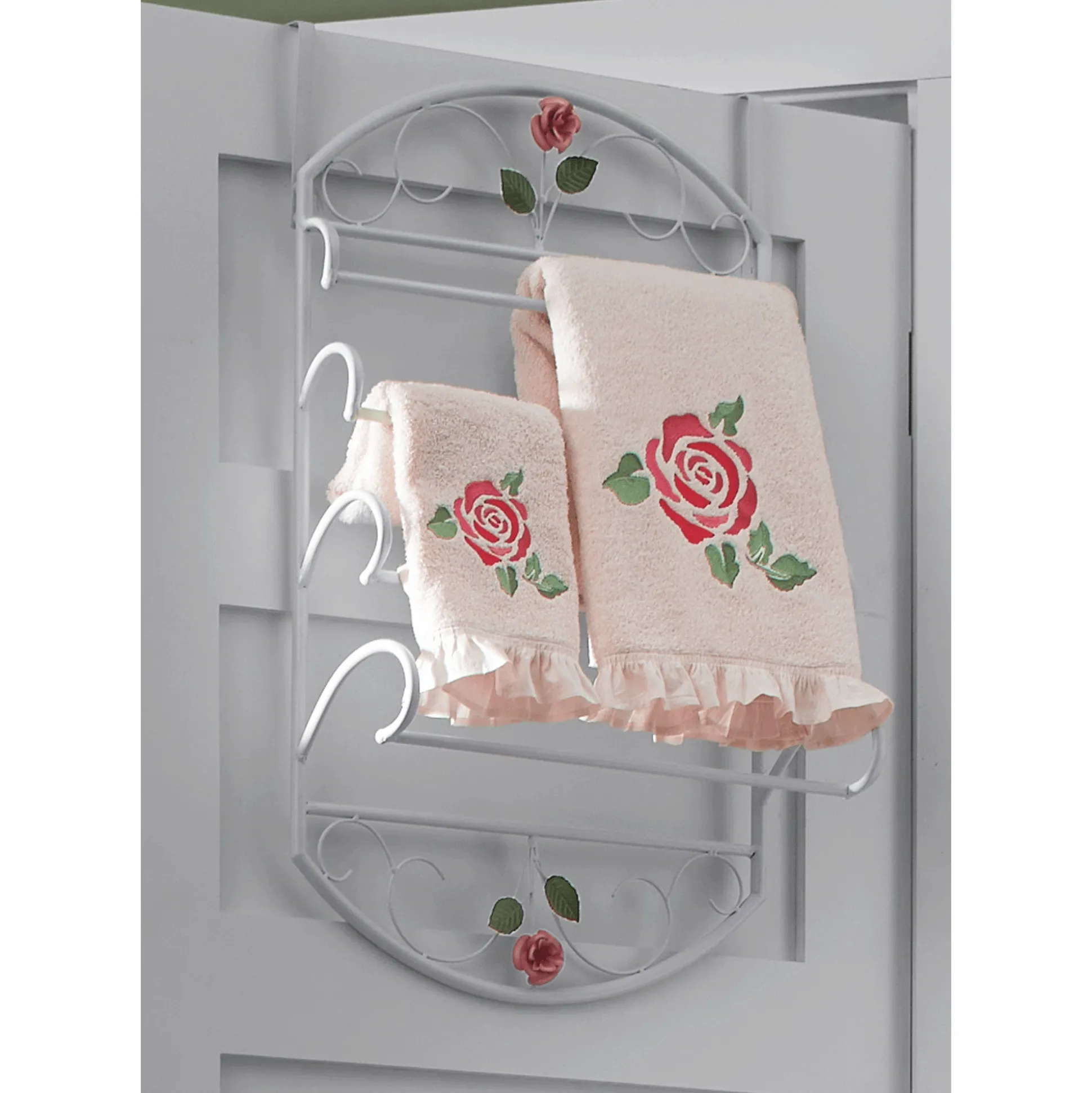 Chelsea Rose Over-the-Door Towel Rack