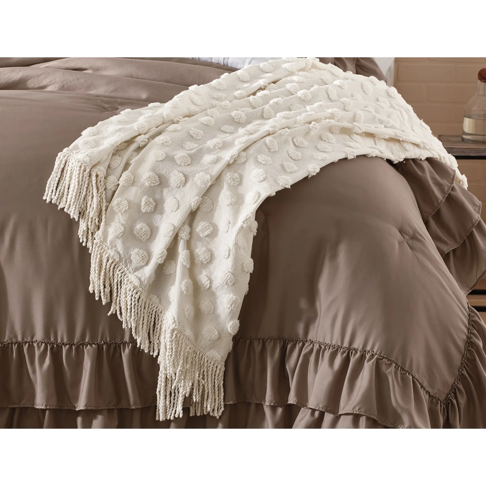 Chenille Dot Throw