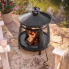 Cheree Chimney Fire Pit with Poker