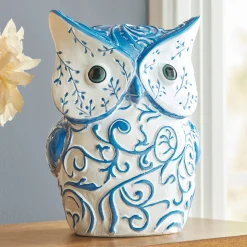 Chinoiserie Owl Figurine