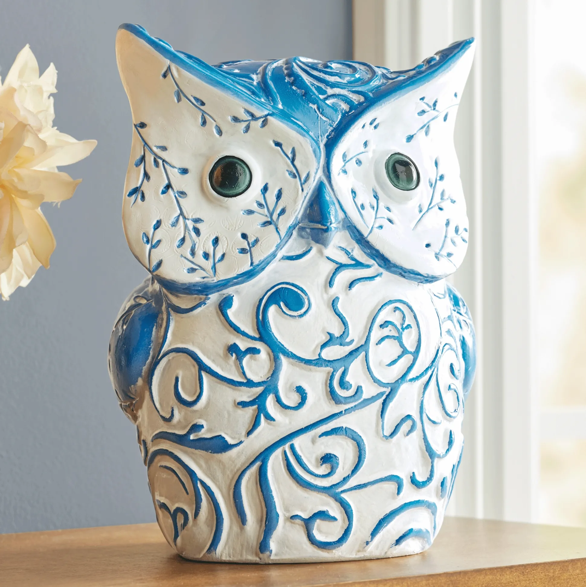 Chinoiserie Owl Figurine