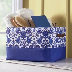Chinoiserie Printed Tote Basket