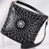 Chique Rhinestone-Embellished Bucket Bag with Zip Closure