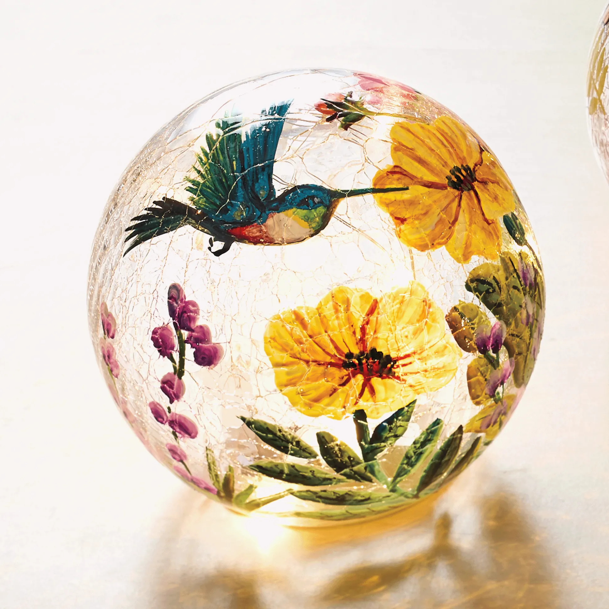 Choice of 3 Lit Glass Spring Orbs
