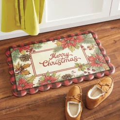 Christmas Anti-Fatigue Scalloped-Edge Mat - 18" x 30"