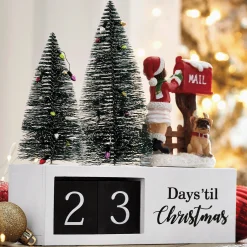 Christmas Countdown with Bottlebrush Trees