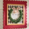 Christmas Wall Art with Scalloped Frame