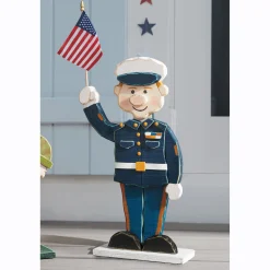 Chunk Wood Cutouts Military Figure