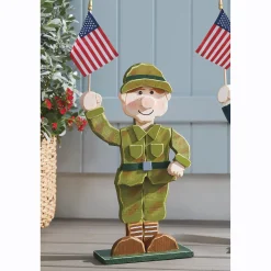 Chunk Wood Cutouts Military Figure