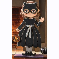 Chunky Wood Cutouts Lit Trick-Or-Treaters