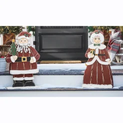 Chunky Wood Santa or Mrs. Claus