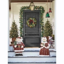 Chunky Wood Santa or Mrs. Claus