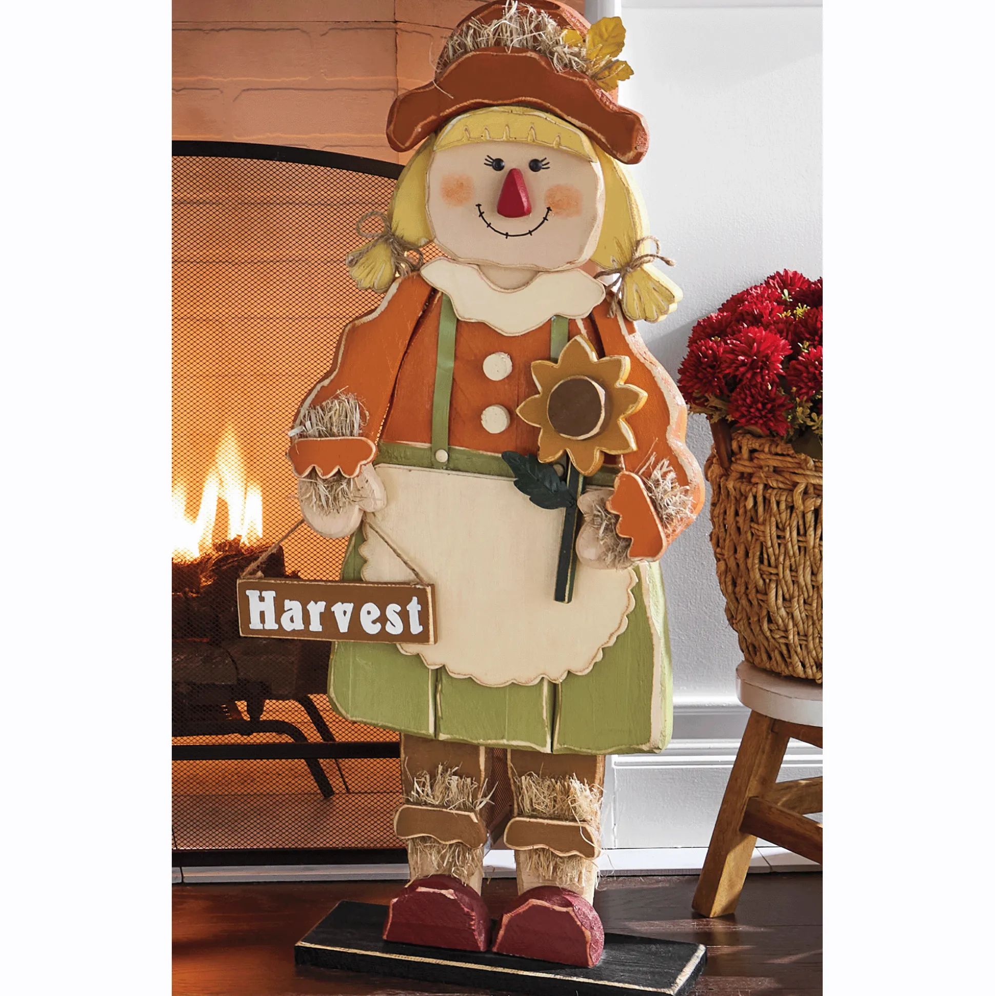 Chunky Wood Scarecrows